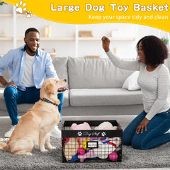 Bfttlity dog toy box label-position for personalized pet space