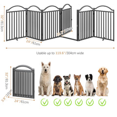 BHG freestanding gate measures 144 inches long and 32 inches tall for wide spaces