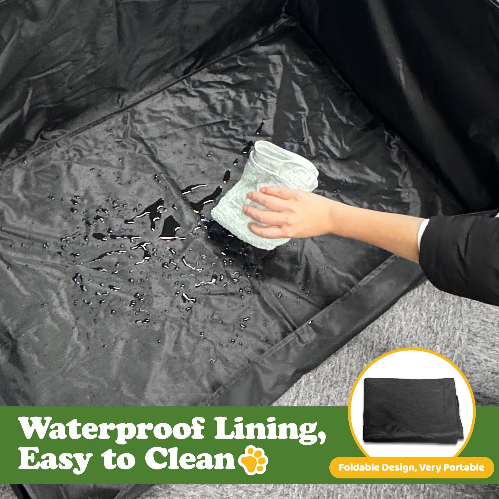 Bhyhok waterproof liner blocks leaks for easy, quick cleaning