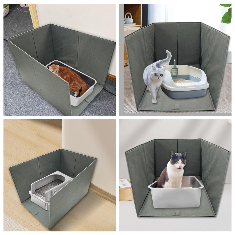 Bhyhok portable cat litter container folded for travel and on the go use