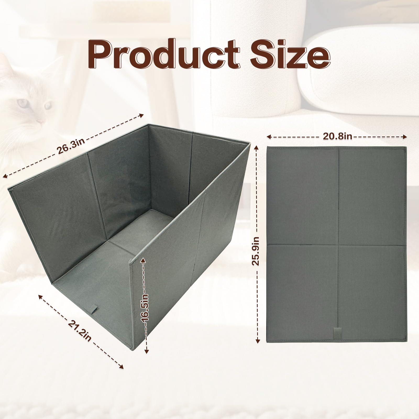 Bhyhok splash guard tall sides shown guarding walls from litter spray