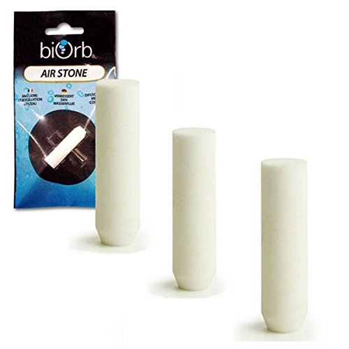 biOrb air stone three-pack product shot showing steady bubbles for uniform aeration