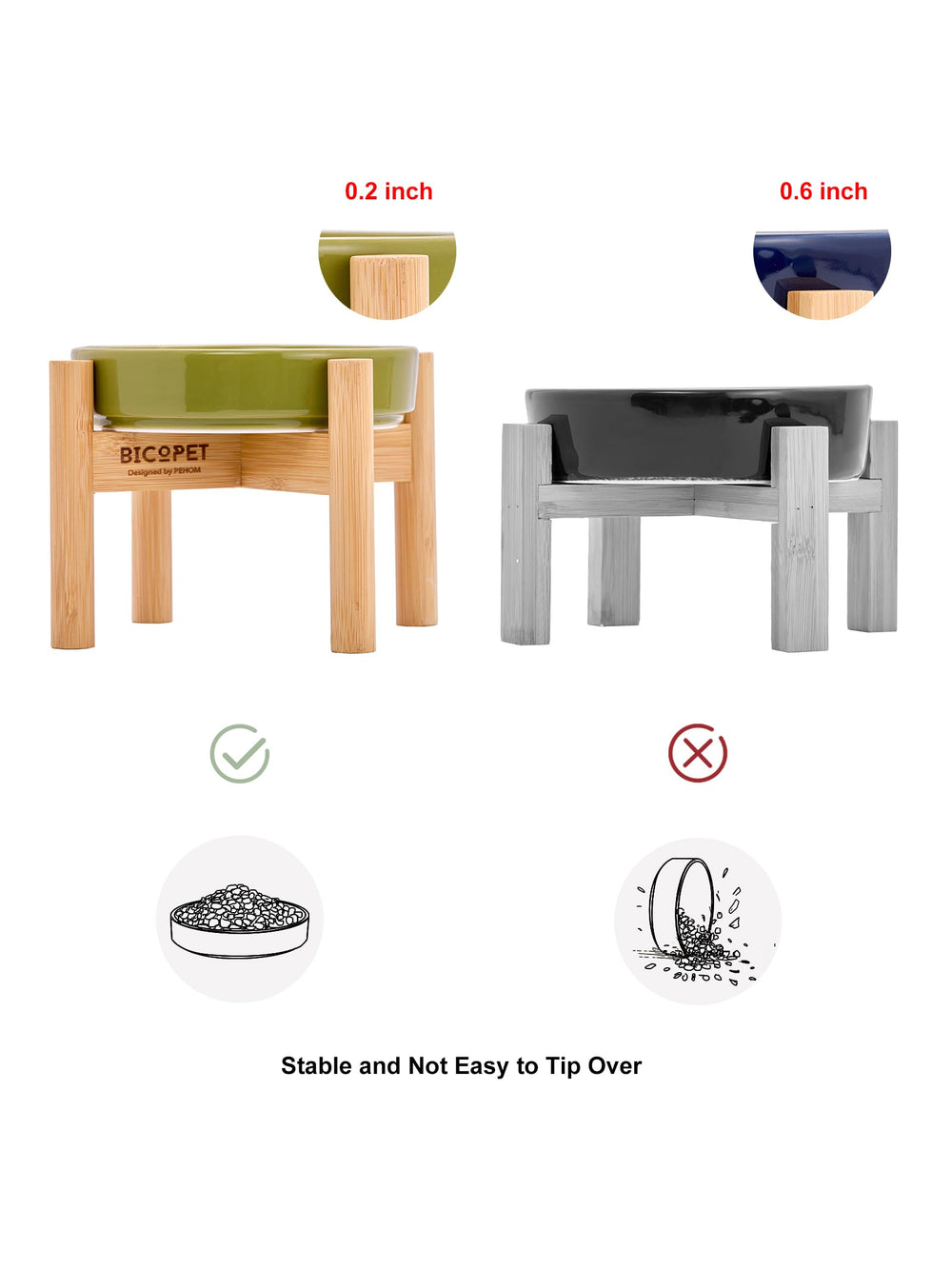 BICOPET 10x slower eating design encourages calmer meals.