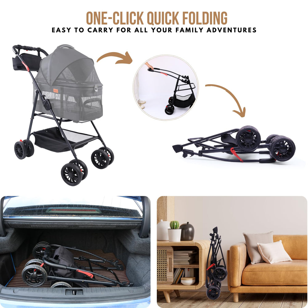 Bicystar lightweight stroller designed for effortless travel with small pets