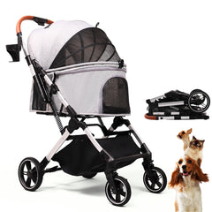 Bicystar pet stroller with all-terrain wheels for smooth rides on varied surfaces.