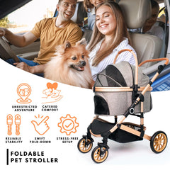 Bicystar detachable carrier for quick car-seat travel.
