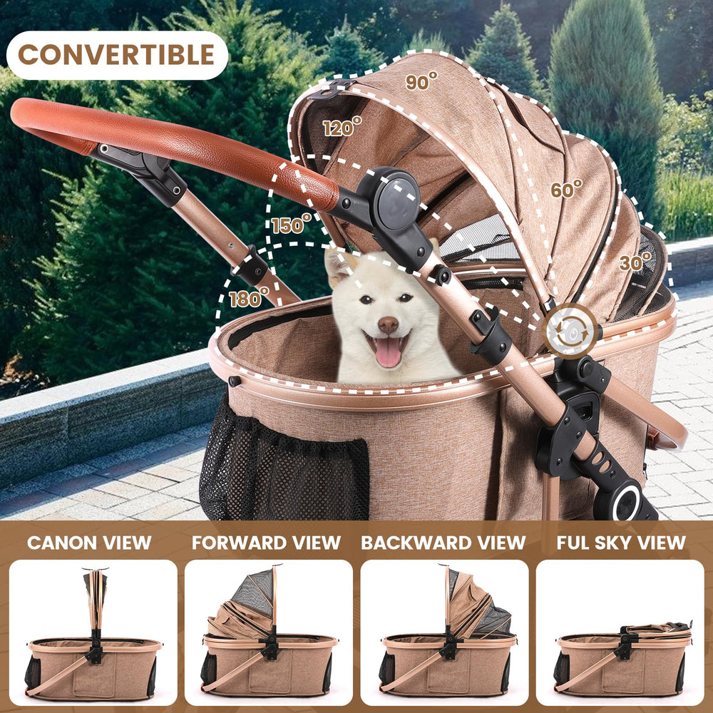 Bicystar Pet Stroller interior mesh shows breathable visibility for pets