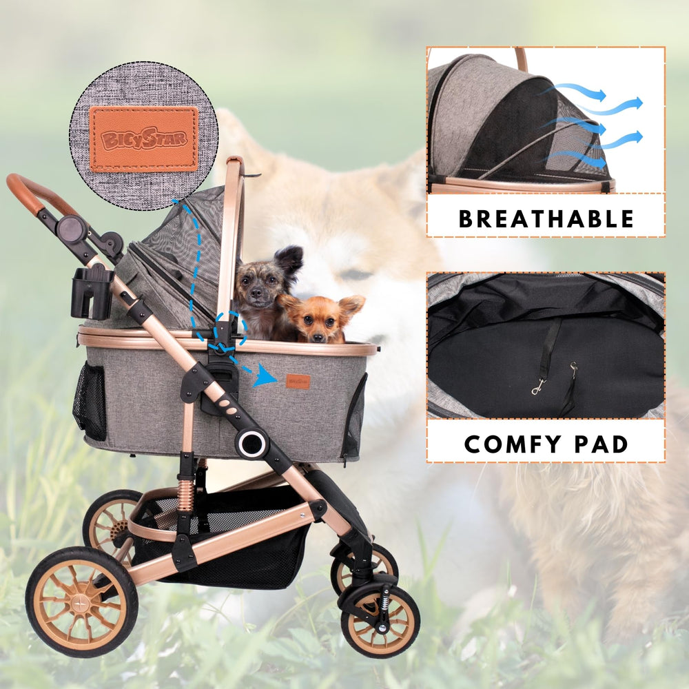 Bicystar wide-frame stability supports confident sidewalk strolling.