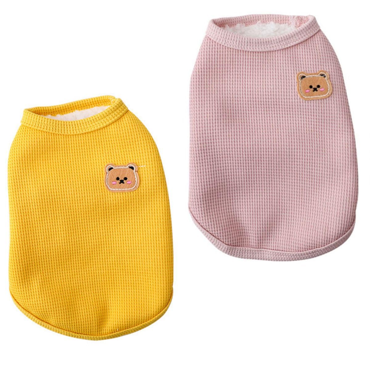 BIECWIAY fleece cotton dog shirt front view with breathable fabric