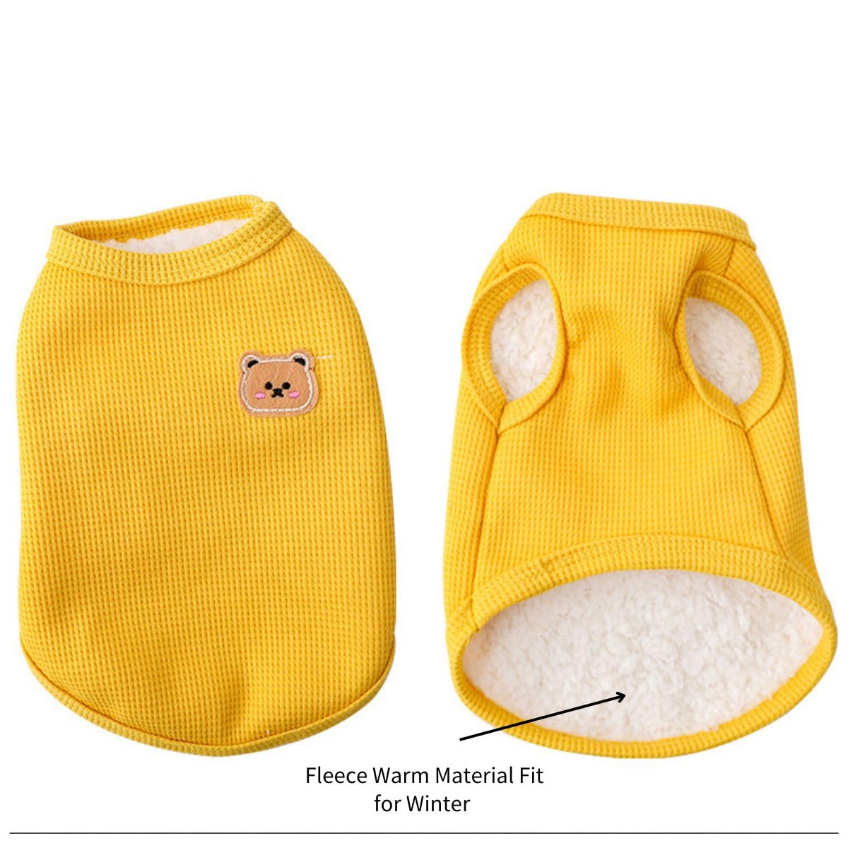 BIECWIAY fleece cotton dog shirt side view highlighting flexible fit