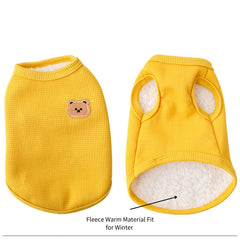 BIECWIAY fleece cotton dog shirt side view highlighting flexible fit