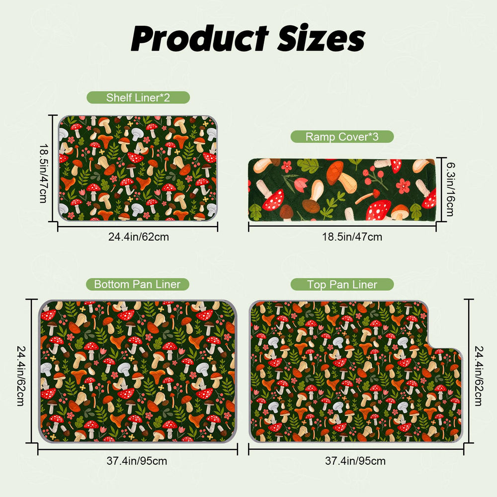 Bienbee 7-piece ferret cage liner set covers large cages for full protection.
