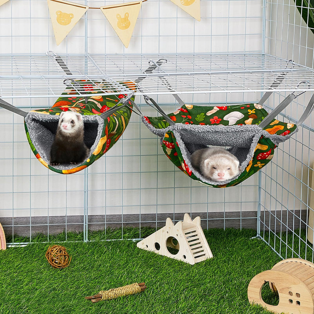 Bienbee cage accessory hammock tunnel green for versatile pet cages.
