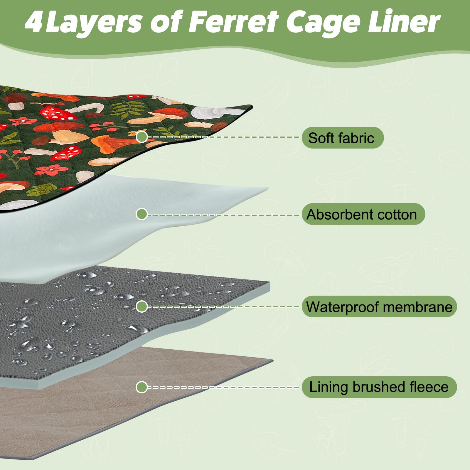 Bienbee liner shows elastic back band for secure fit in cages.