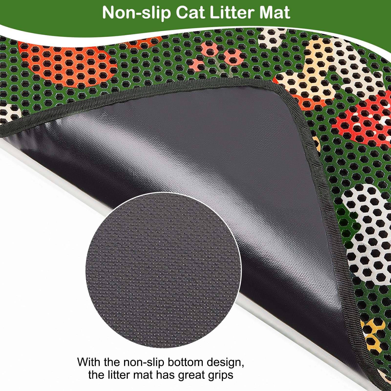 Bienbee Cat Litter Mat being rinsed to demonstrate easy cleaning after use.