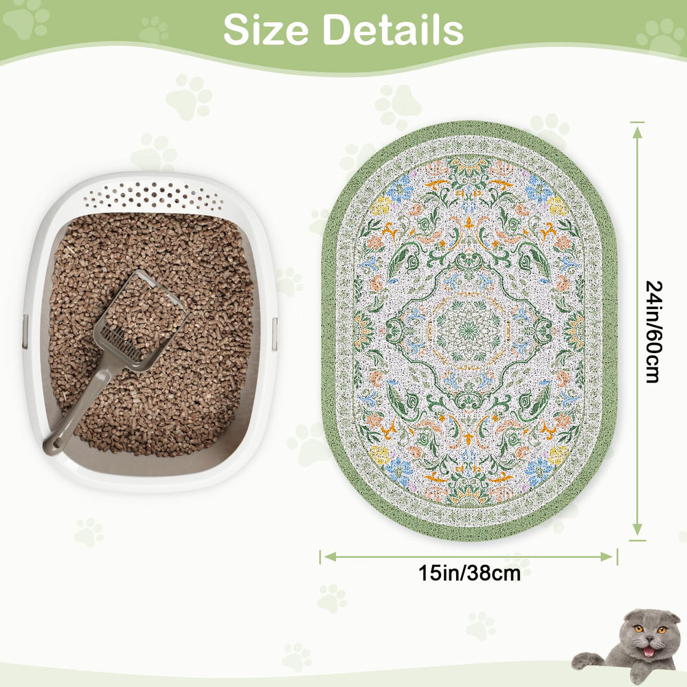 Bienbee cat litter mat available in multiple sizes and colors including Bean-Green M