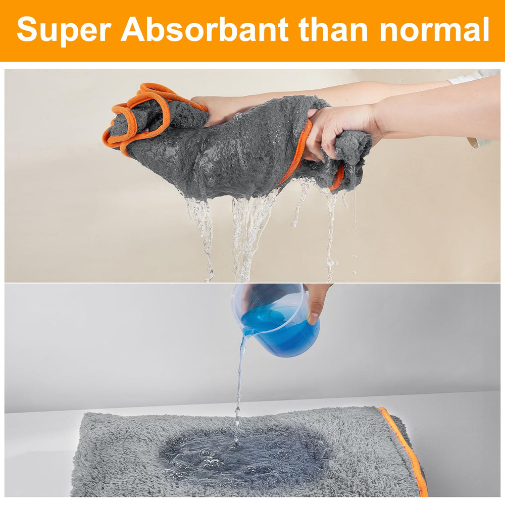 Bienbee dog bathrobe absorbent fleece delivers faster drying after bath.