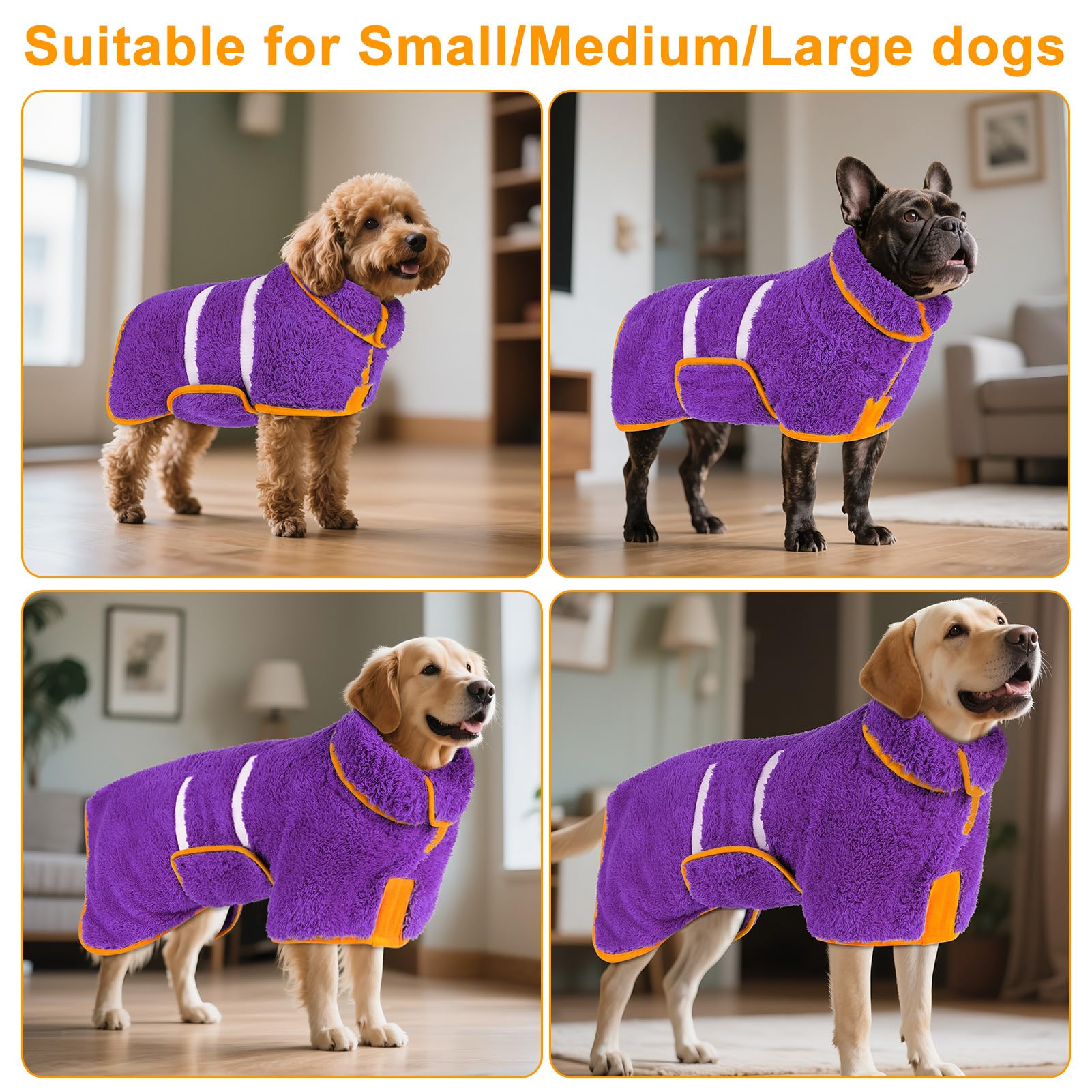 Bienbee dog bathrobe five sizes XL-XXL fit most dogs