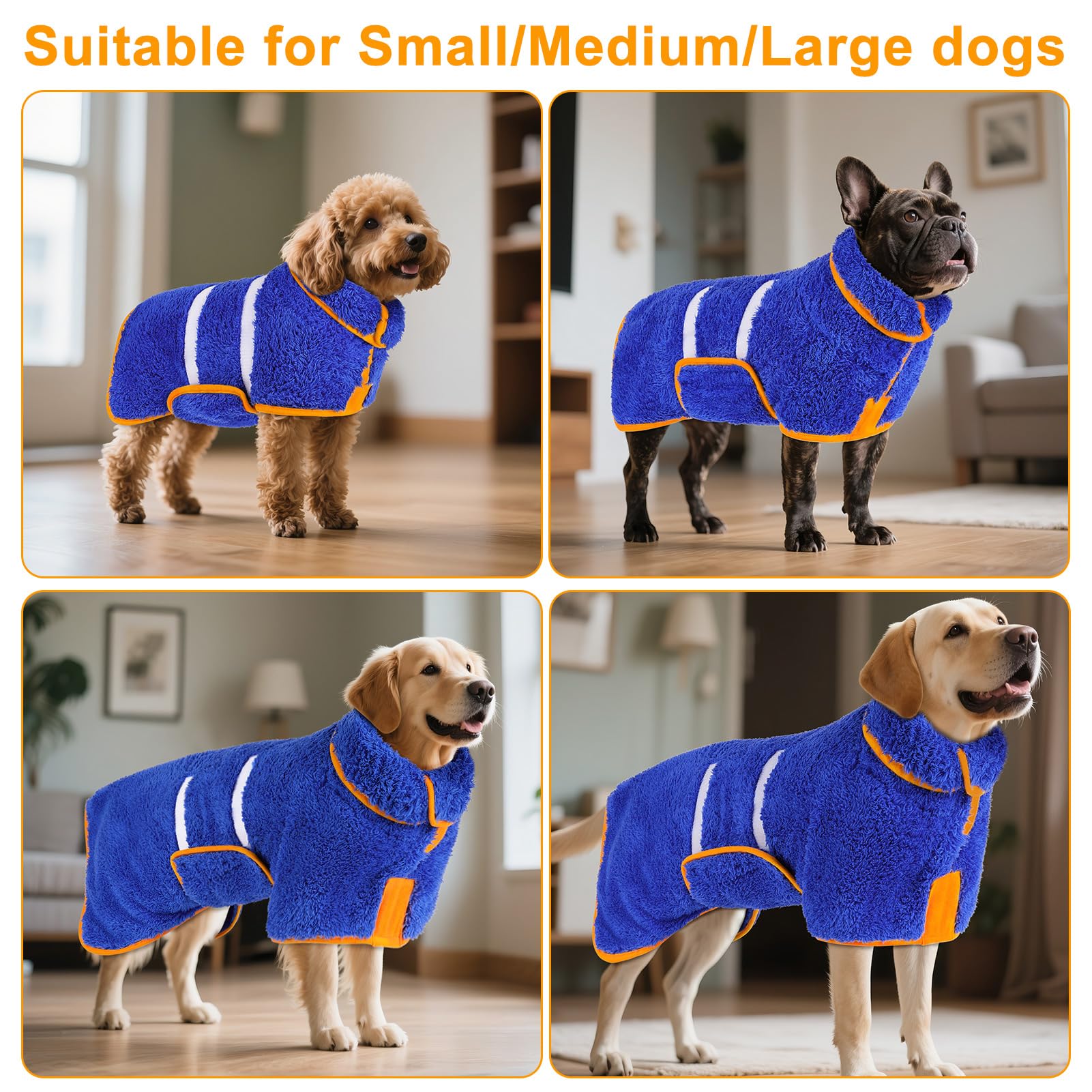 Bienbee dog bathrobe machine-washable for quick cleaning after messy baths