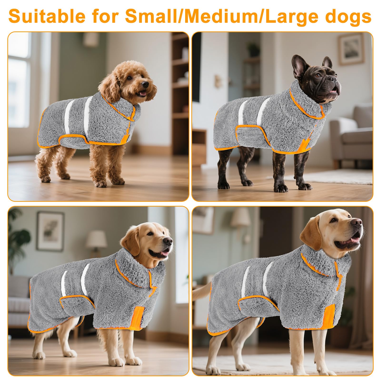 Bienbee dog bathrobe machine washable design makes cleaning easy.