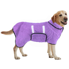 Bienbee dog bathrobe quick-dry fleece demonstrates fast moisture absorption for post-bath routines.