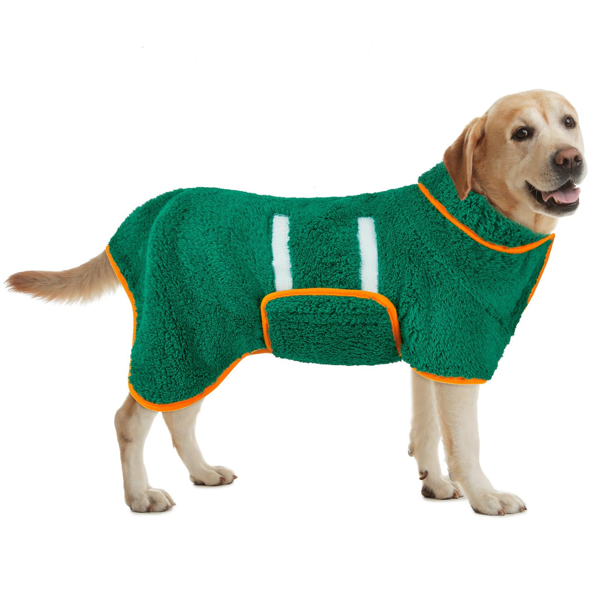 Bienbee dog bathrobe quick-drying fleece speeds post-bath drying.