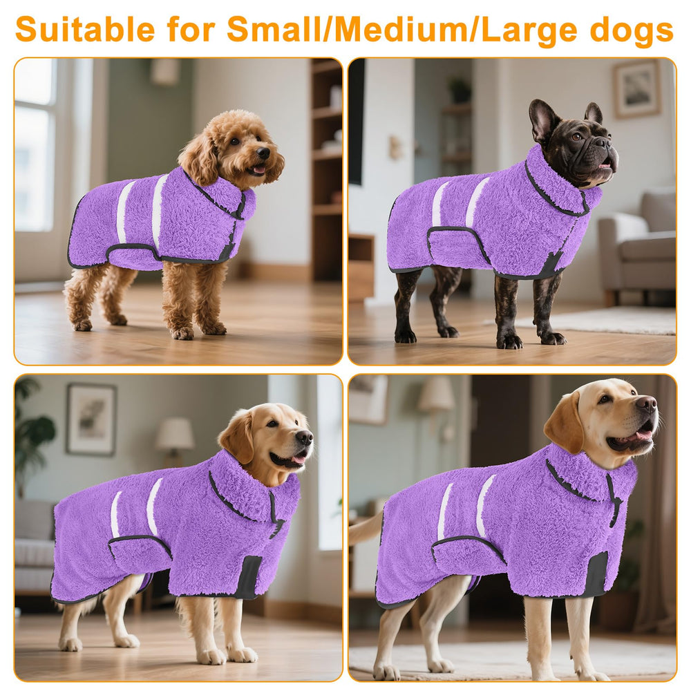 Bienbee dog bathrobe size-range S to XXL fits most breeds.