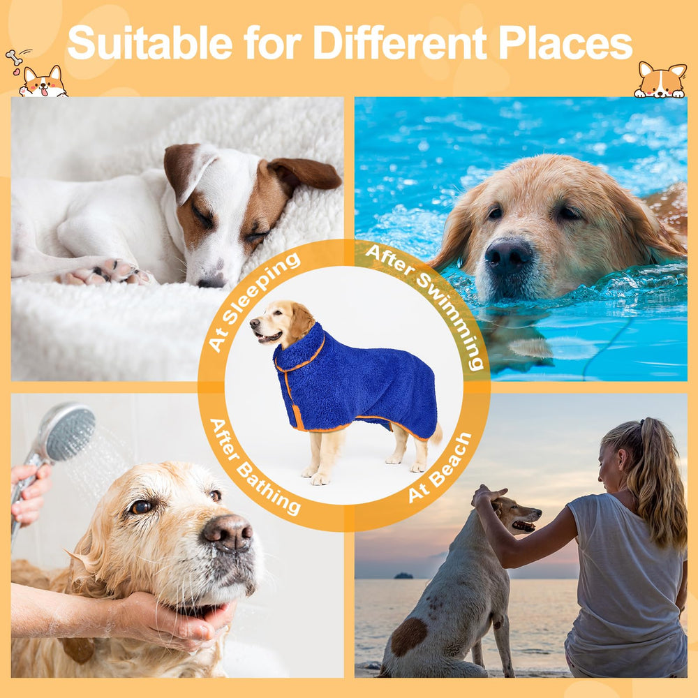 Bienbee dog bathrobe size XXL on dog shows versatile all-breed fit