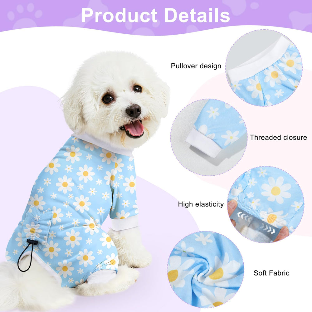 Bienbee dog pajamas adjustable back length ensures a better fit
