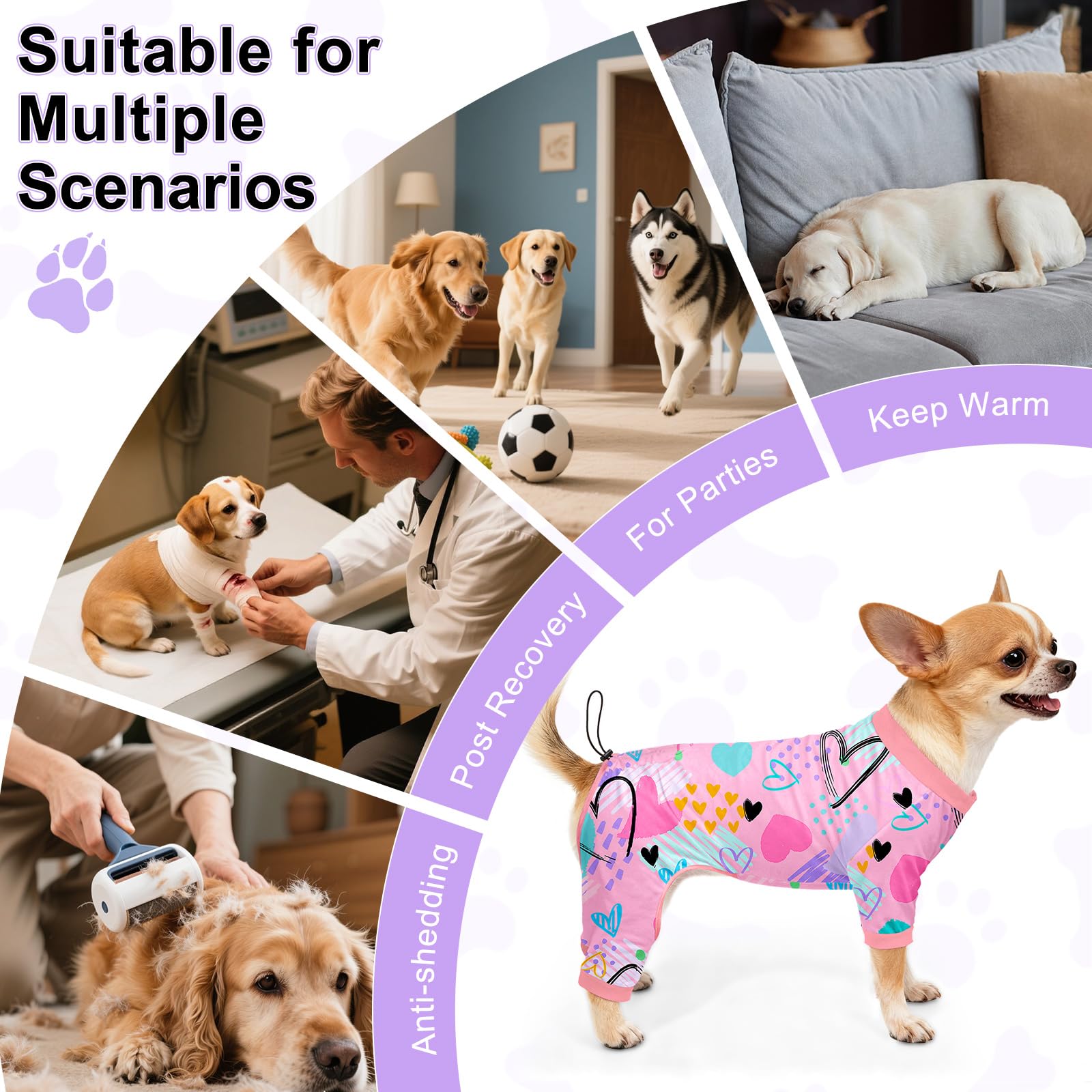 Bienbee dog pajamas breathable fabric keeps dogs cool and comfy