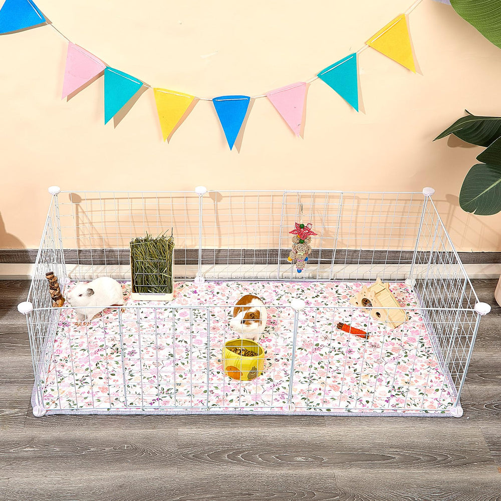 Bienbee guinea pig bedding in cage setup with pet, easy to clean