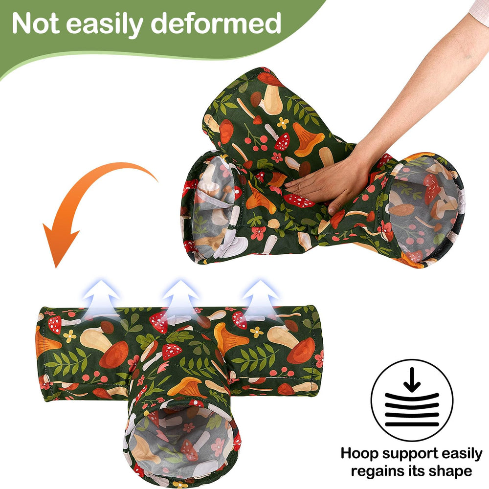 Bienbee guinea pig tunnel durable polyester keeps its shape after washing.