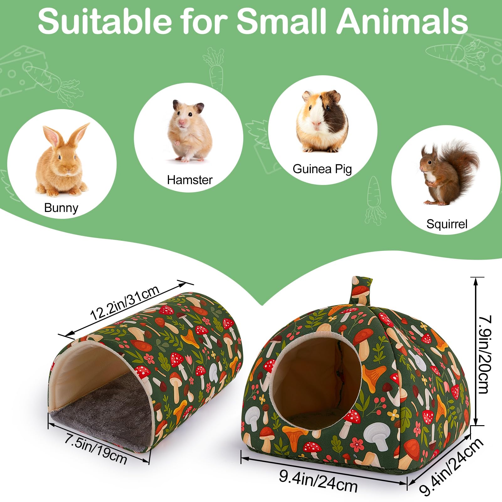 Bienbee non-slip bottom keeps the hideout secure in cages.