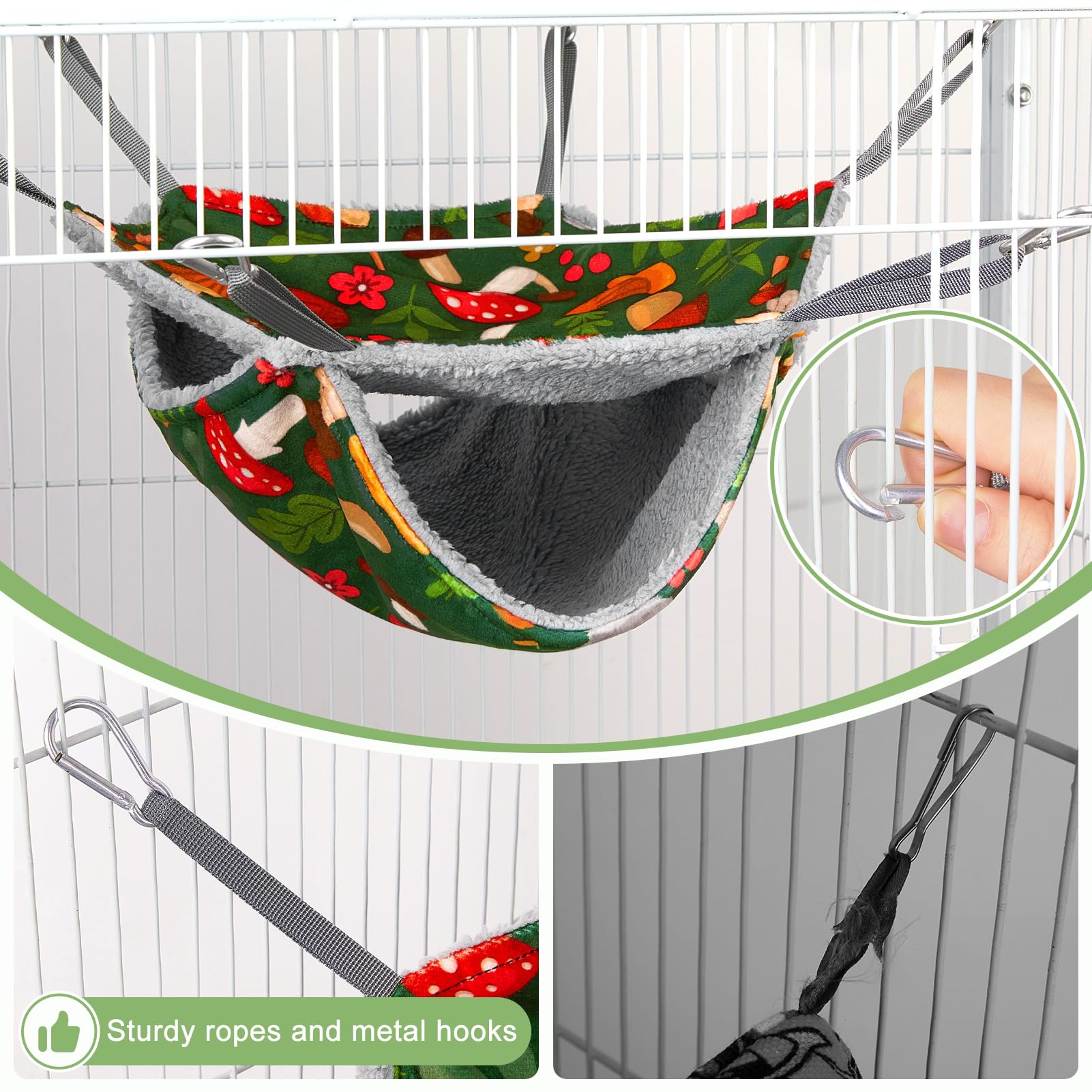 Bienbee small animal tunnel in green mushroom boosts play and exploration.