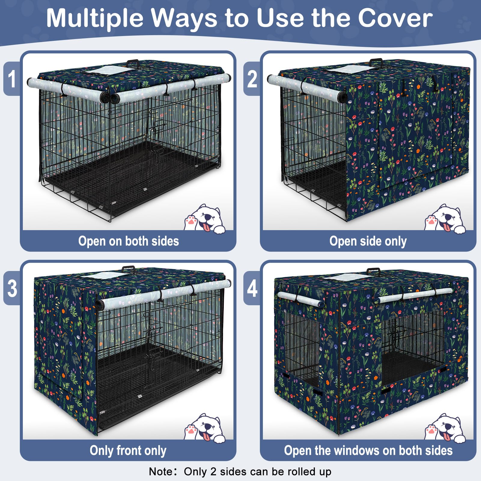Bienbee windproof crate cover rolled window feature for quick privacy adjustments.