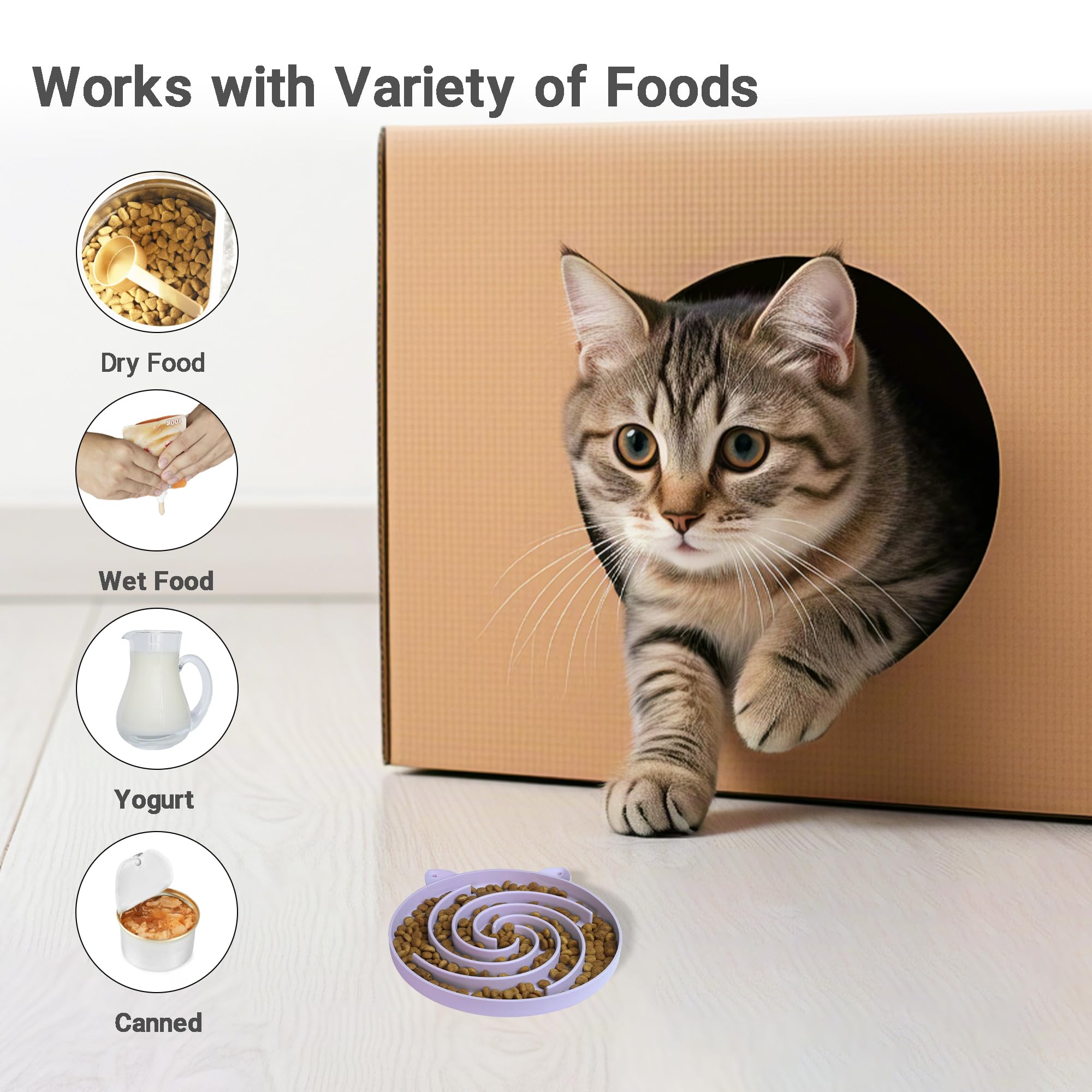 Bifeaw easy-clean silicone bowl resists food buildup and cleans quickly.