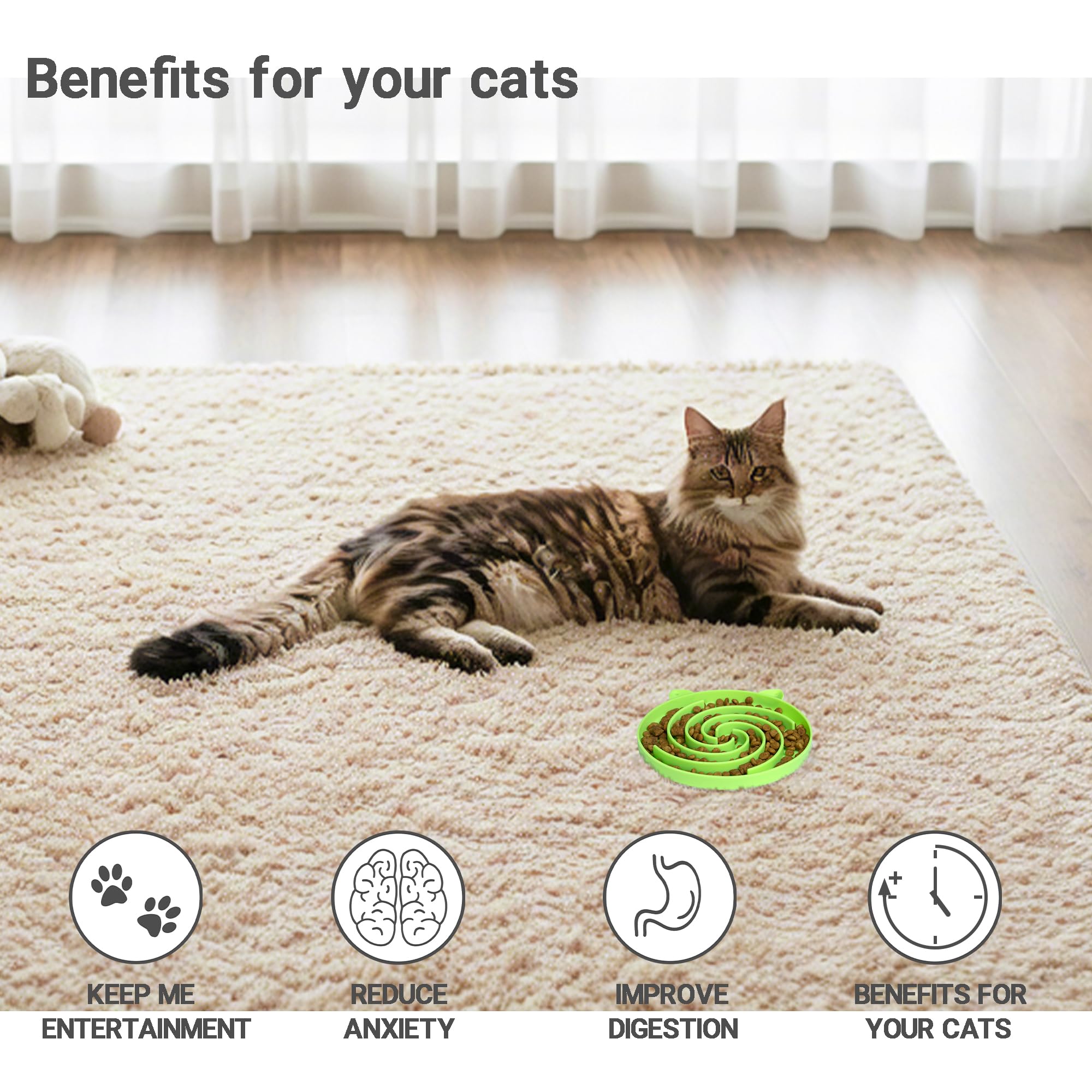 Bifeaw fridge and microwave safe cat bowl for flexible meal prep