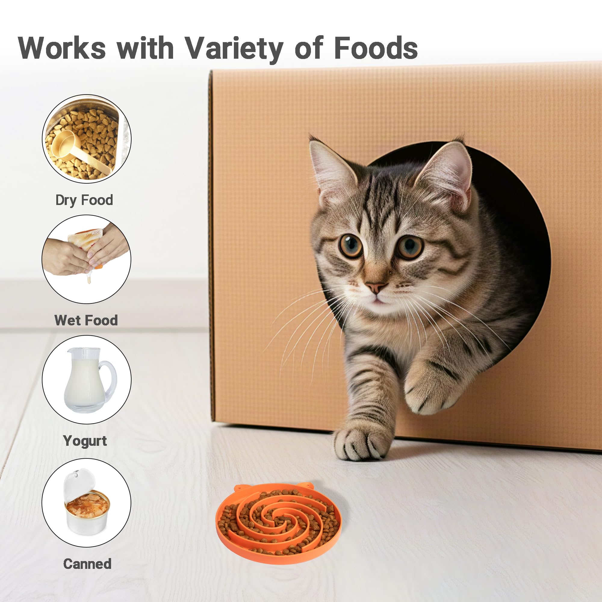 Bifeaw odor-free silicone cat bowl for a clean feeding environment