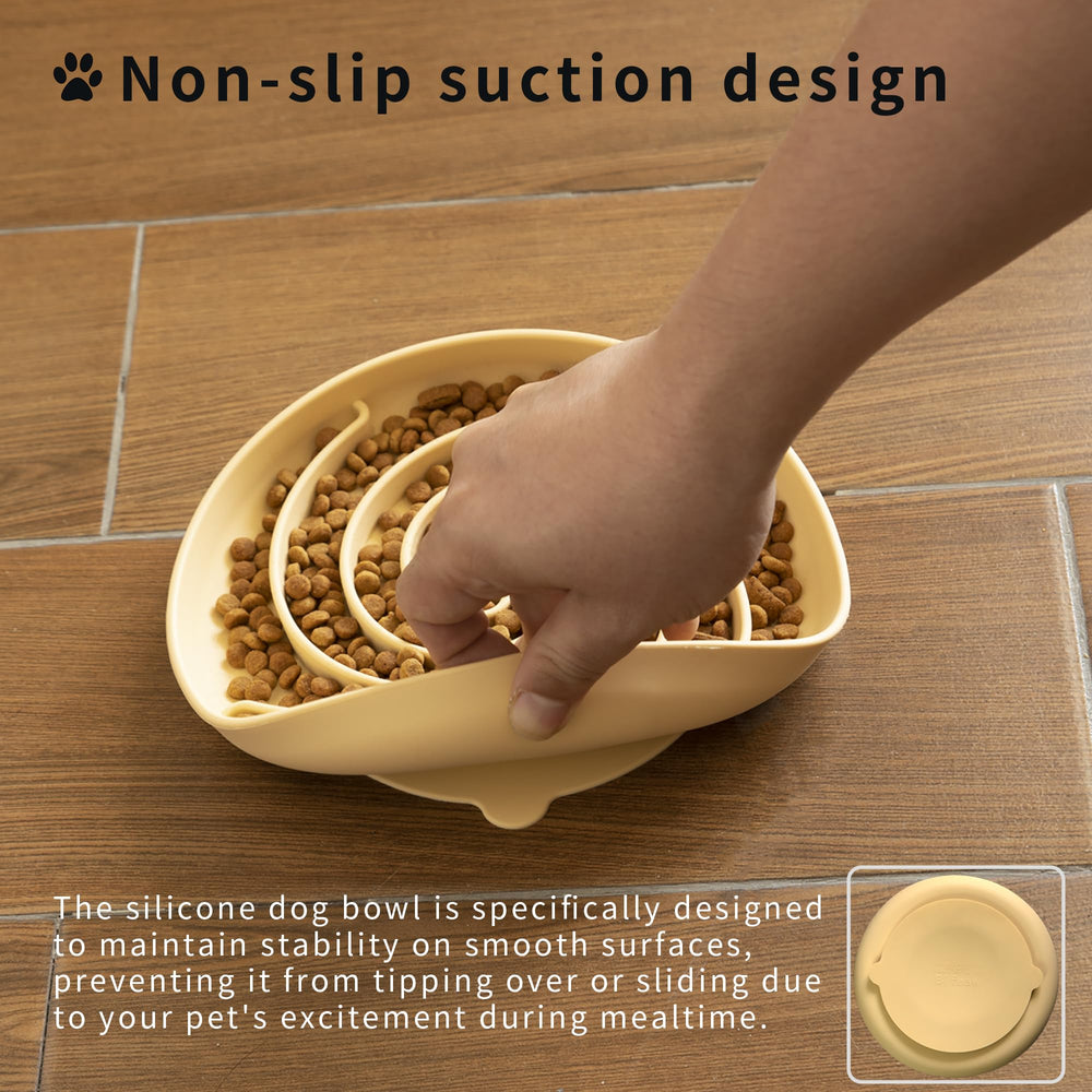 Bifeaw silicone puzzle bowl for dogs provides mental stimulation during meals.