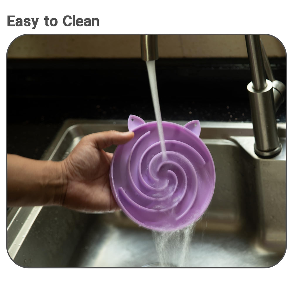 Bifeaw bowl surface resists buildup and cleans easily after meals