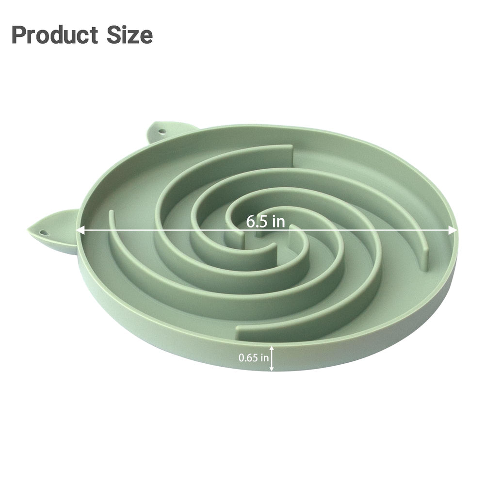 Bifeaw slow feeder bowl available in green and blue.