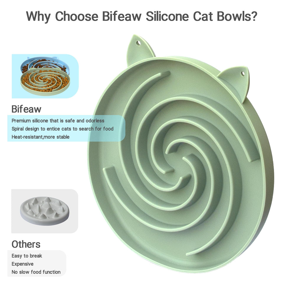 Bifeaw bowl features a non-slip base to prevent spills.