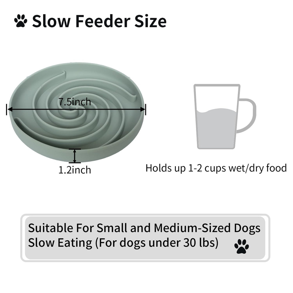 Bifeaw grey-green bowl with non-slip base for stable mealtimes