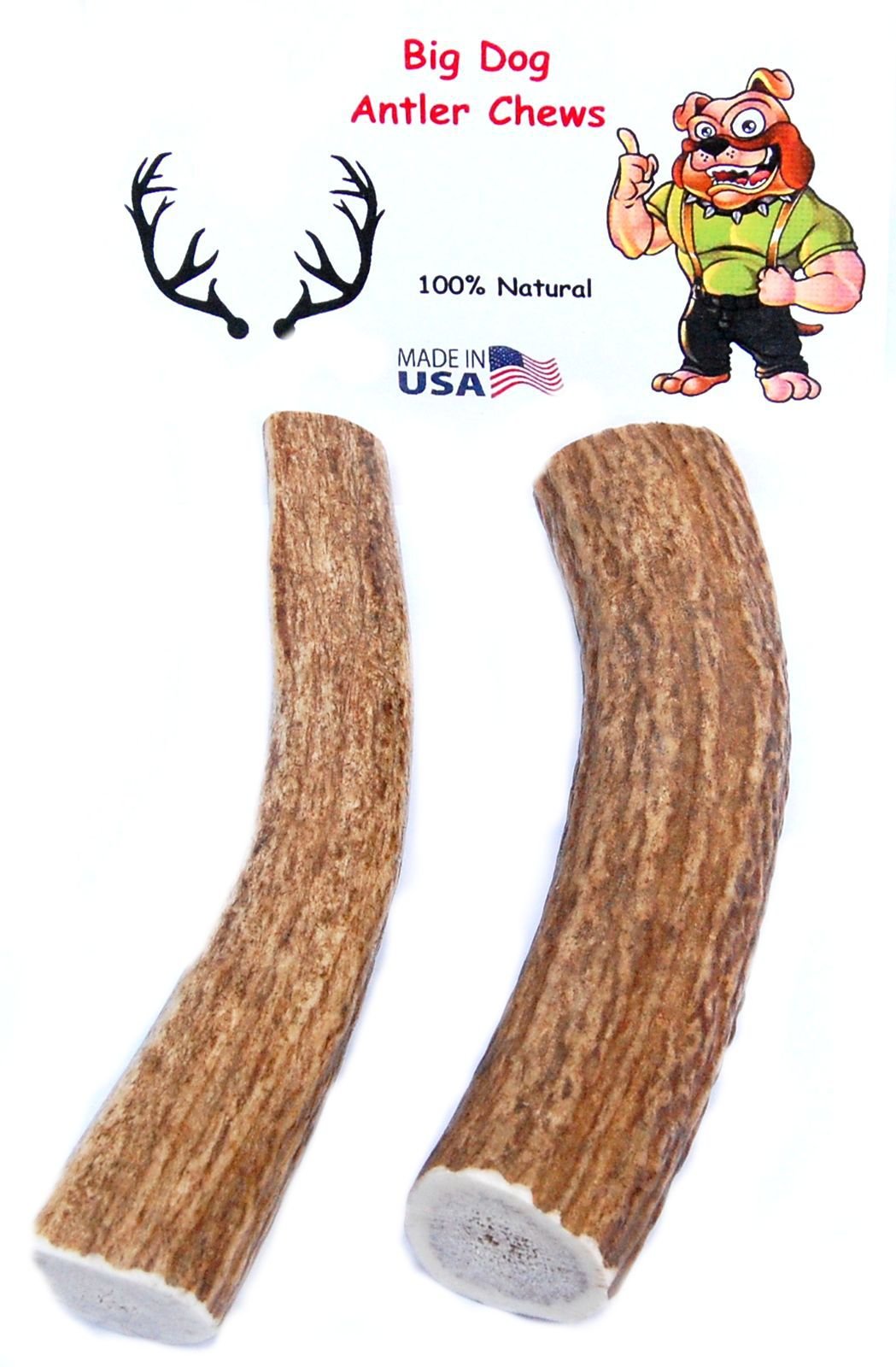 Big Dog Antler Chews sanded edges ensure safe chewing for pets