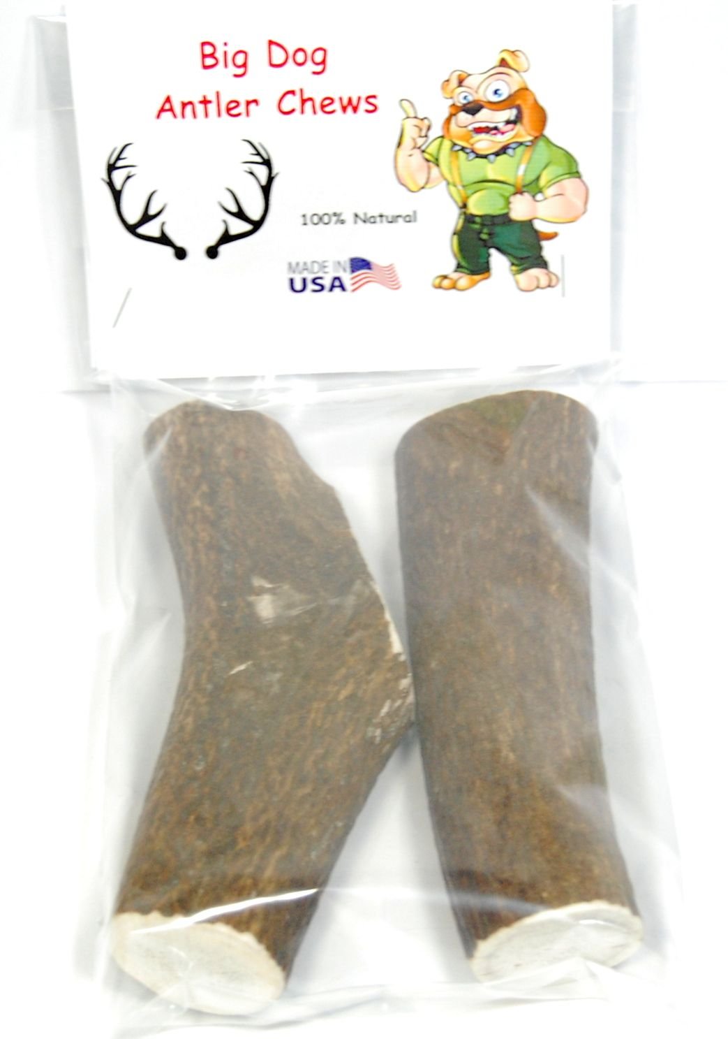 Big Dog Antler Chews whole elk antlers show durable, splinter-free chewing