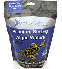 Big Kahuna Tropical Fish algae wafer 16oz pack sinking for bottom feeders and color.