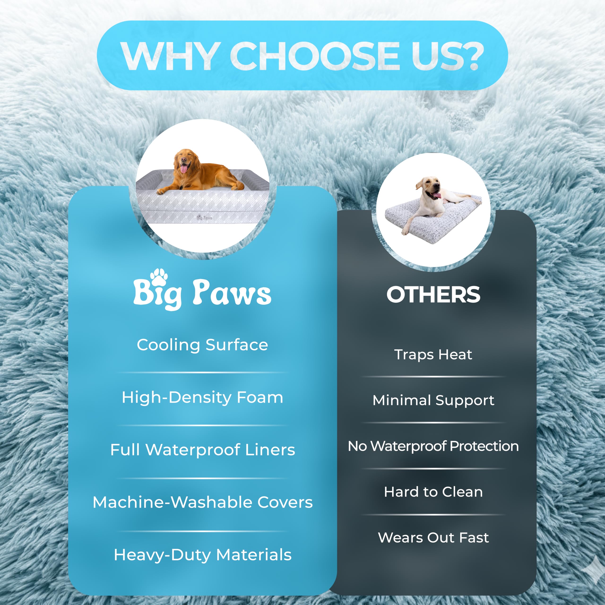 Big Paws XL mattress fits large breeds comfortably