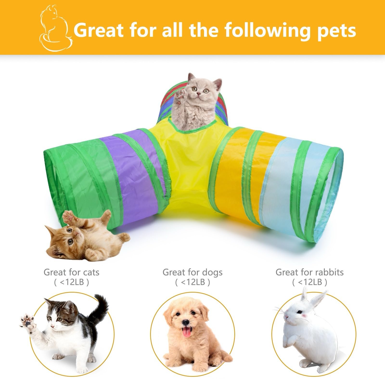 Bigladious Cat Tunnel uses durable material for long-lasting fun and safe scratching.