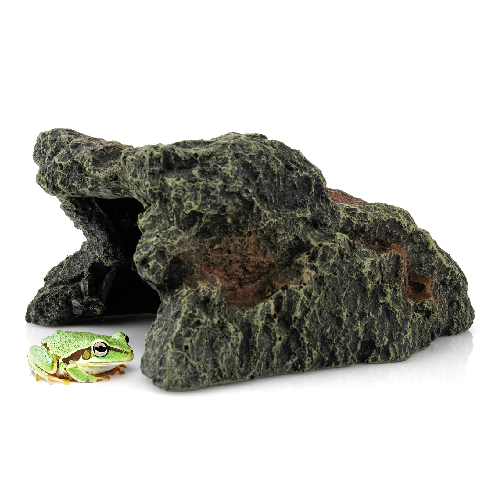 BIGWE turtle hideout in-tank shown as versatile decor for reptiles and small pets.