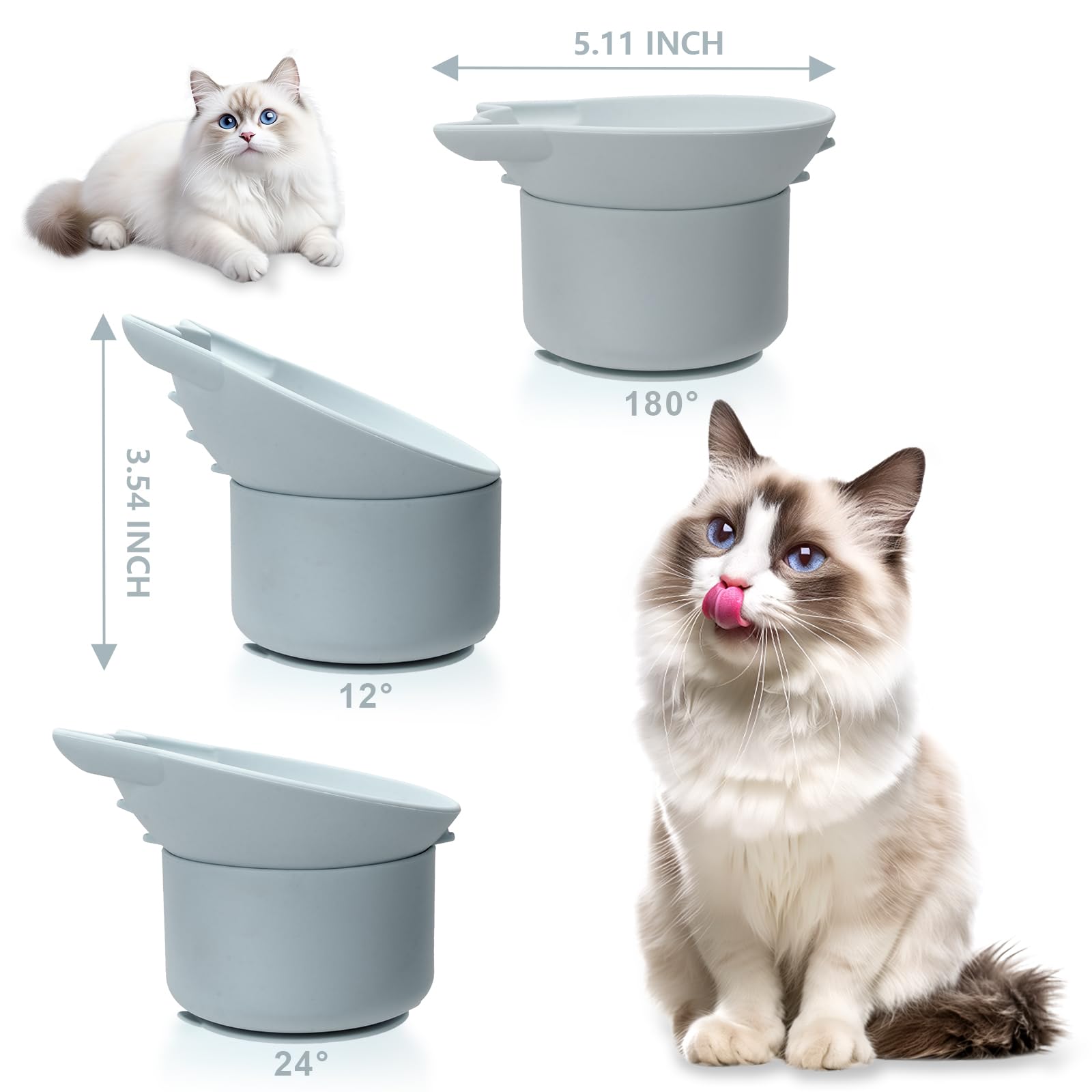 Bikabpet cat-face design slow feeder for engaging feeding experience